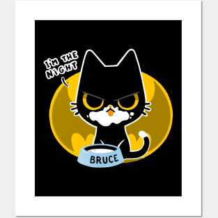I'm the night - hero cat mask - cute and angry kitty Posters and Art